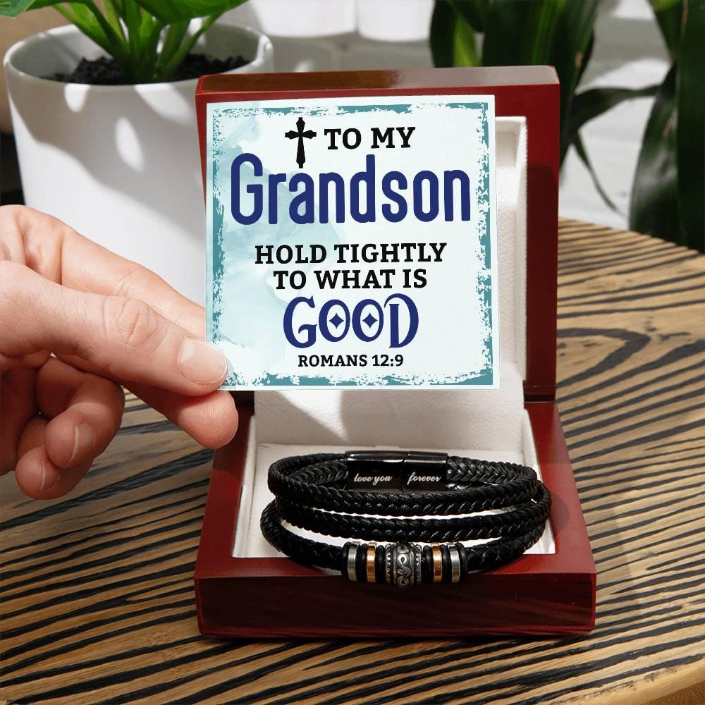 The "Unbreakable Bond" Premium Men's Bracelet To My Grandson