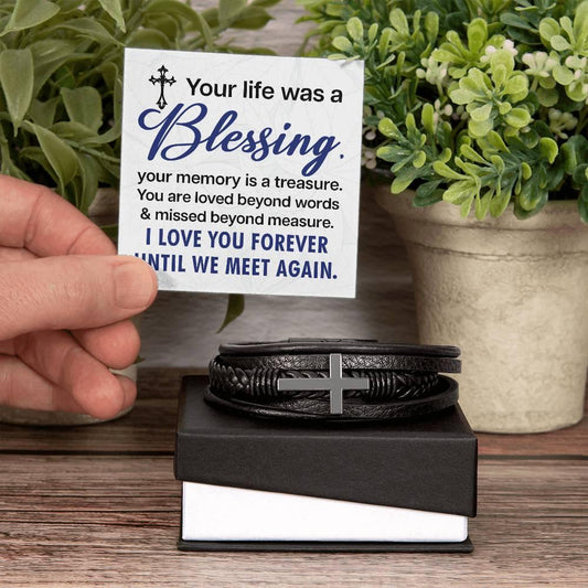 The "Faith & Protection" Men's Cross Bracelet To My Life
