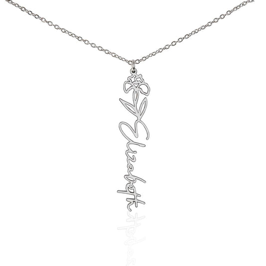 The "In Bloom" Personalized Birth Flower Name Necklace