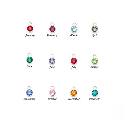 Message Card Custom Name Necklace with Birthstone