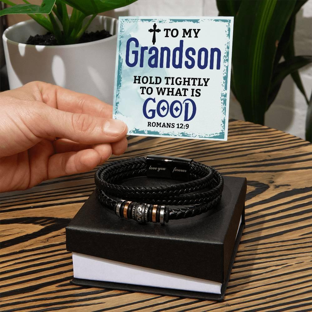 The "Unbreakable Bond" Premium Men's Bracelet To My Grandson