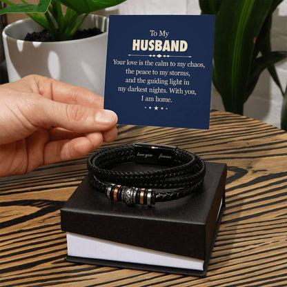 The "Unbreakable Bond" Premium Men's Bracelet To My Husband