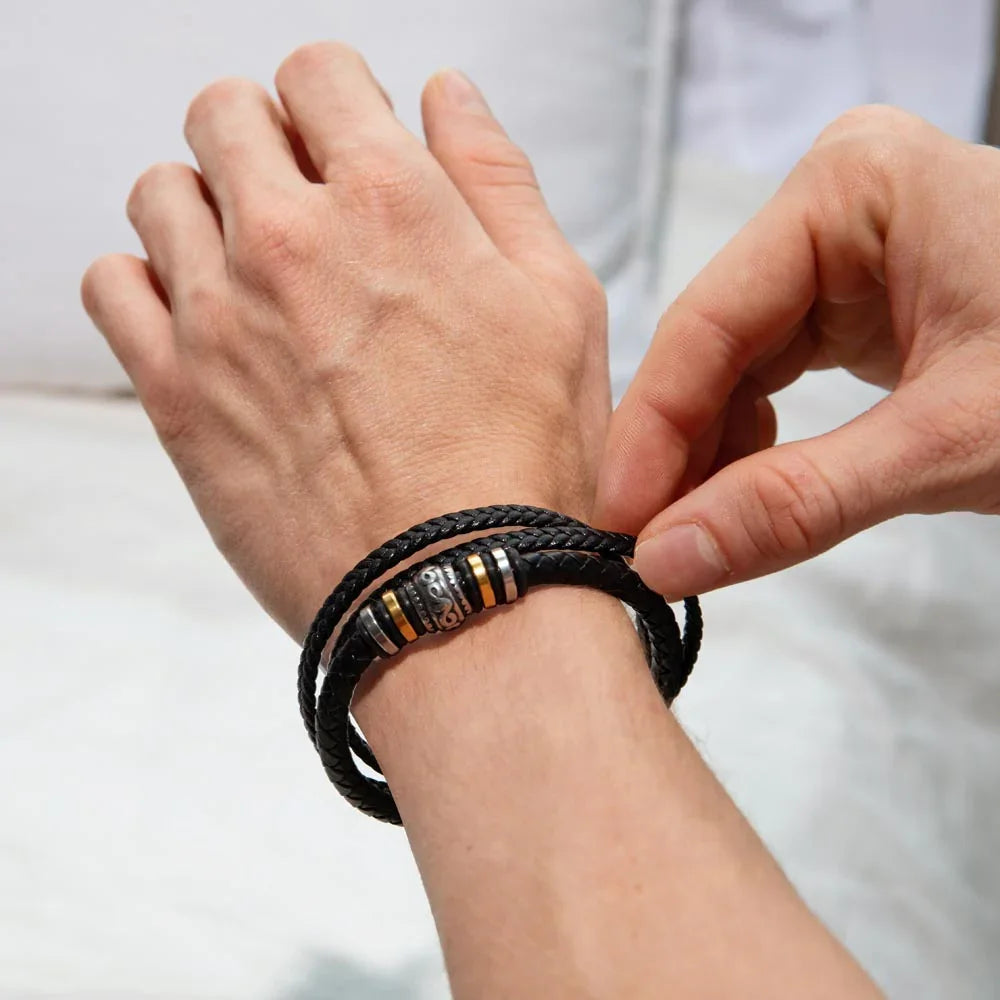 The "Unbreakable Bond" Premium Men's Bracelet To My Husband