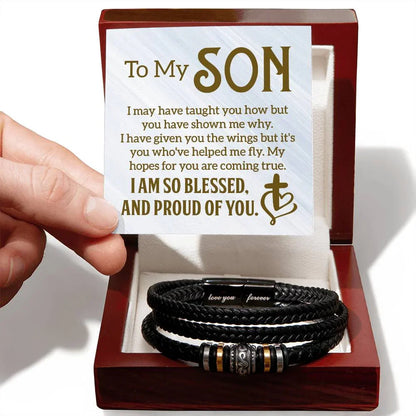 The "Unbreakable Bond" Premium Men's Bracelet To My Son