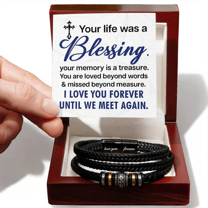 Das „Unbreakable Bond“ Premium Herrenarmband an meine Liebe