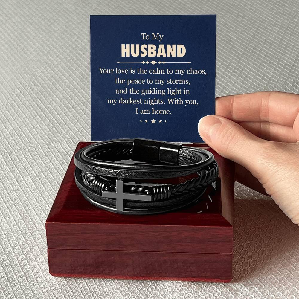 The "Faith & Protection" Men's Cross Bracelet To My Husband