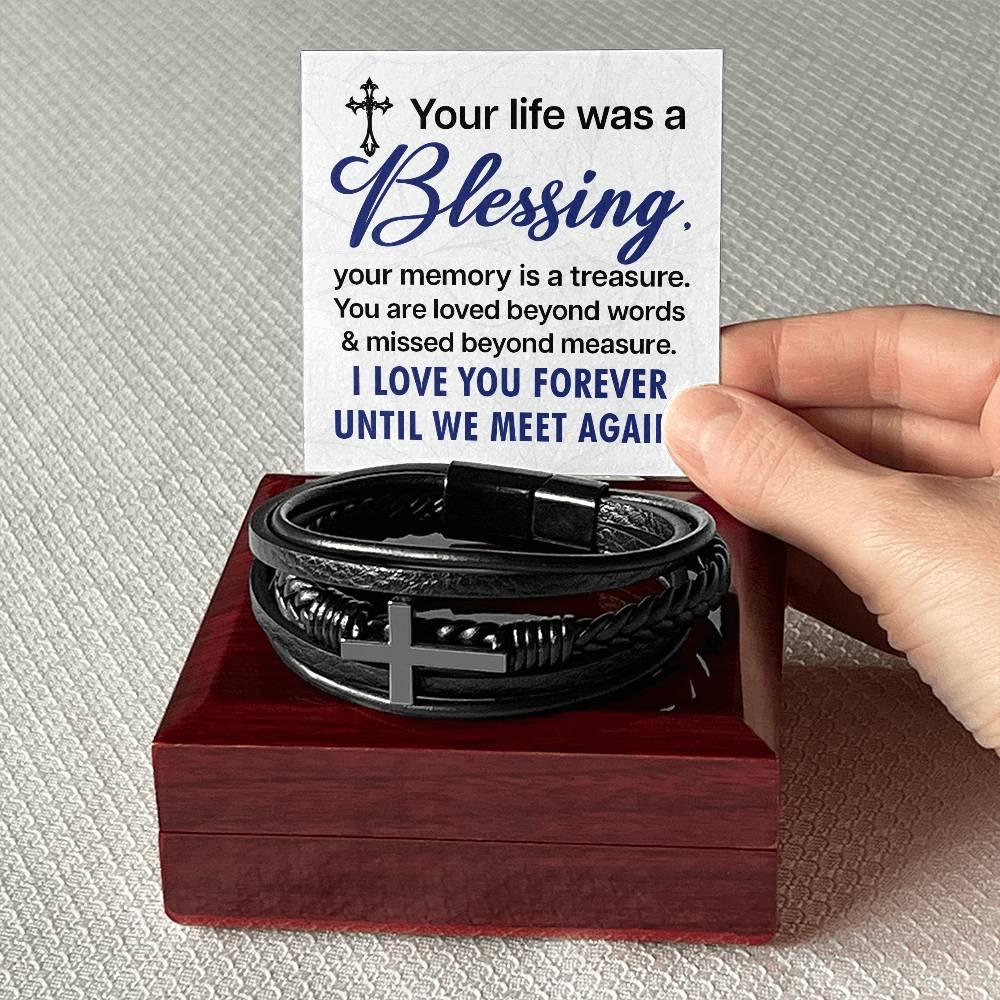 The "Faith & Protection" Men's Cross Bracelet To My Life