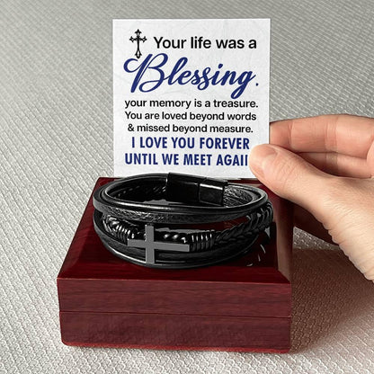 The "Faith & Protection" Men's Cross Bracelet To My Life