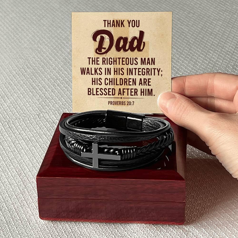 The "Faith & Protection" Men's Cross Bracelet To My Dad