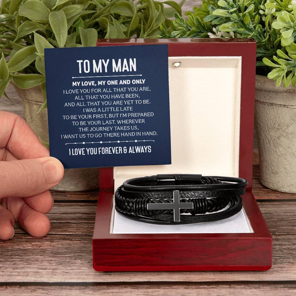 The "Faith & Protection" Men's Cross Bracelet To My Man