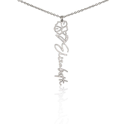 The "In Bloom" Personalized Birth Flower Name Necklace