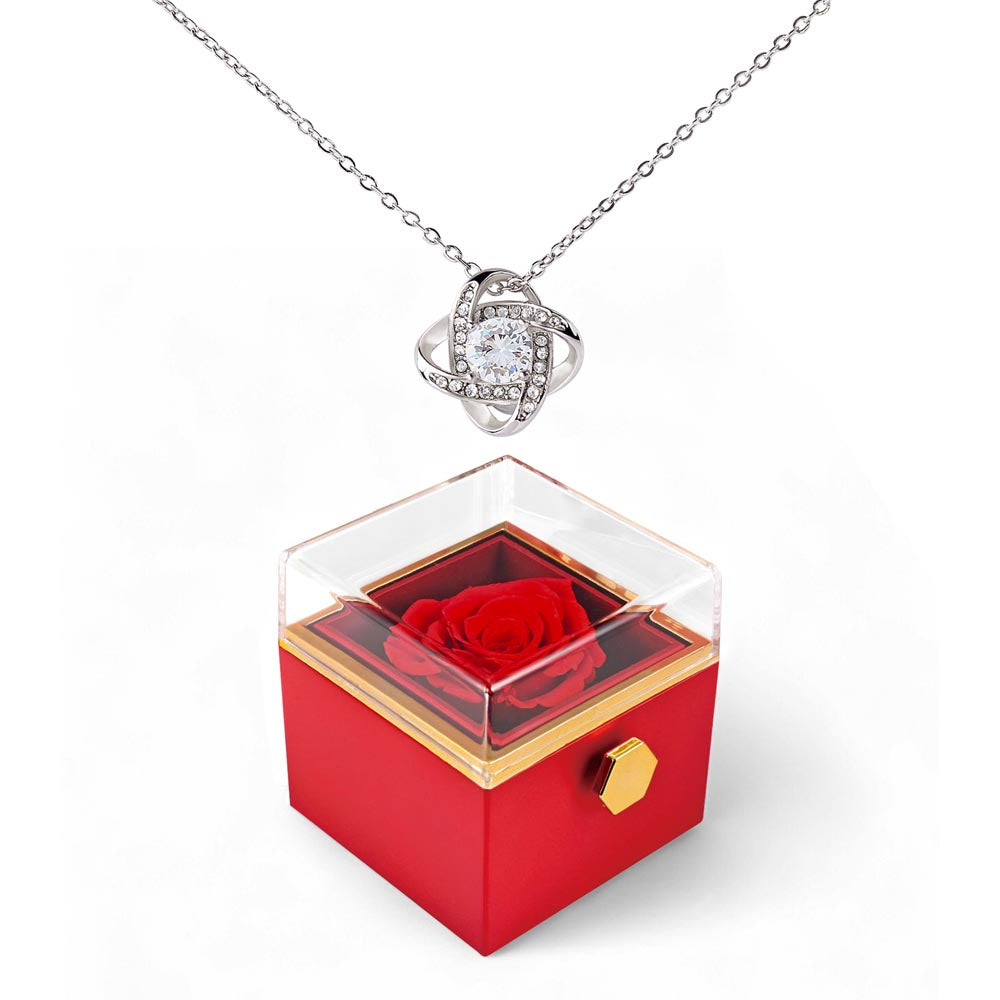 The "Love Knot" Signature: Rotating Rose Box Experience