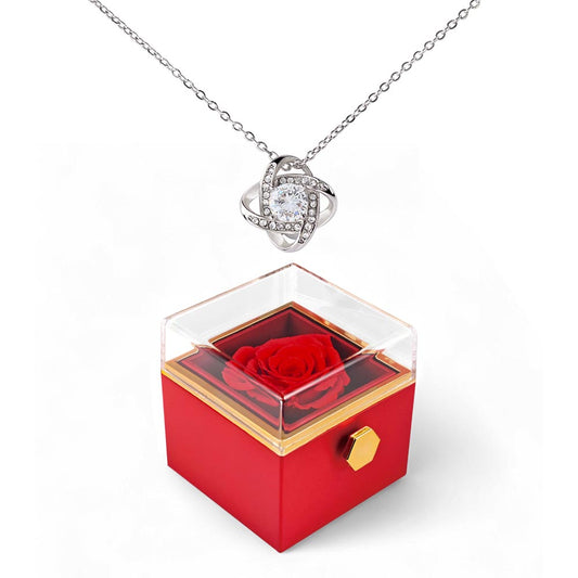 The "Love Knot" Signature: Rotating Rose Box Experience