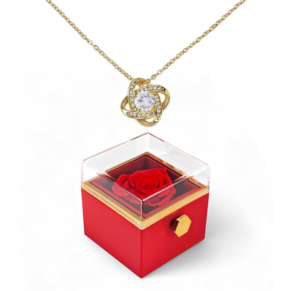 The "Love Knot" Signature: Rotating Rose Box Experience