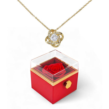The "Love Knot" Signature: Rotating Rose Box Experience