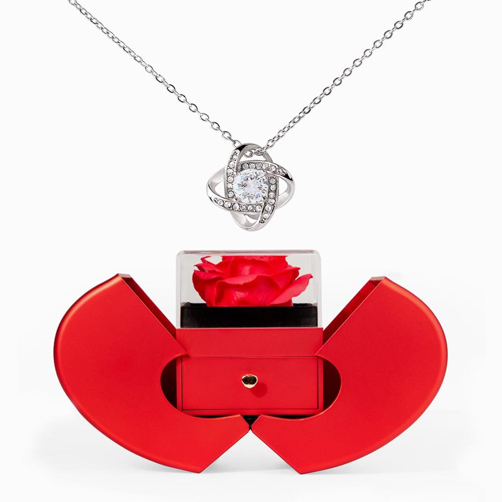 The "Love Knot" Signature: Heart Rose Box Experience